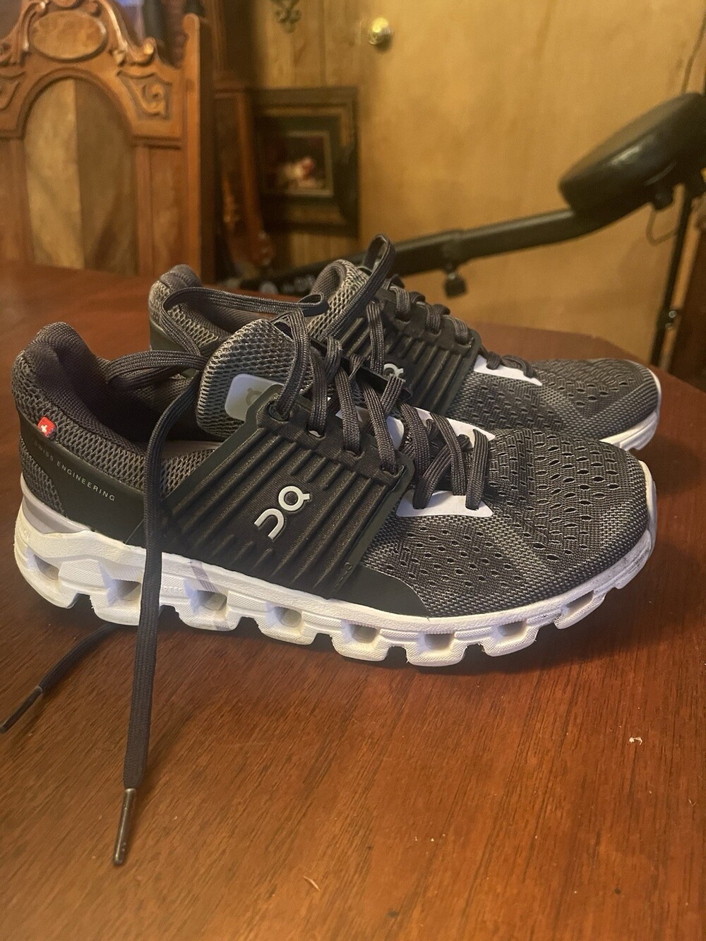ON Cloud 5 Women’s 5.5M Running Tennis Shoes 59.98904 Black/Silver Sneakers